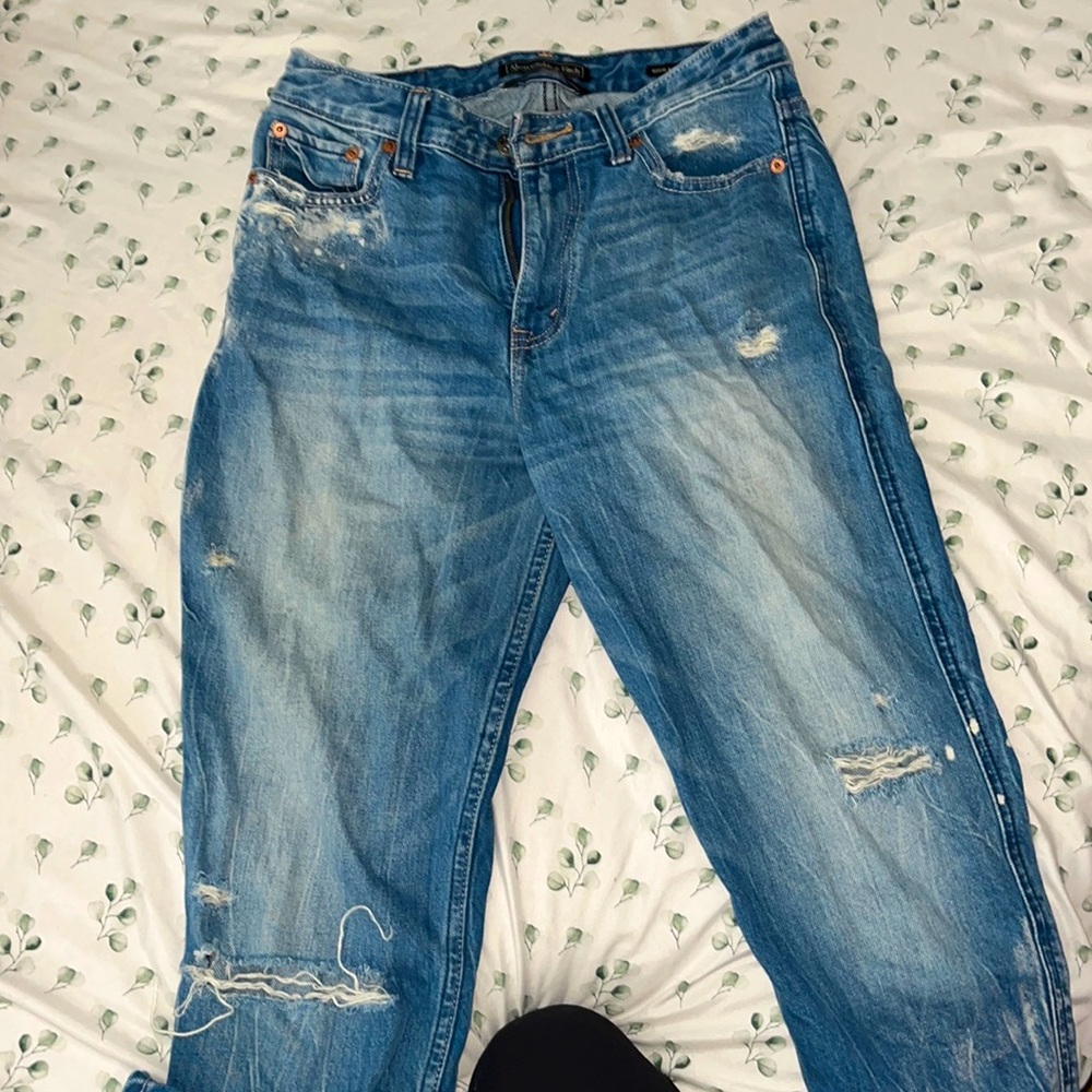 These are ripped denim jeans